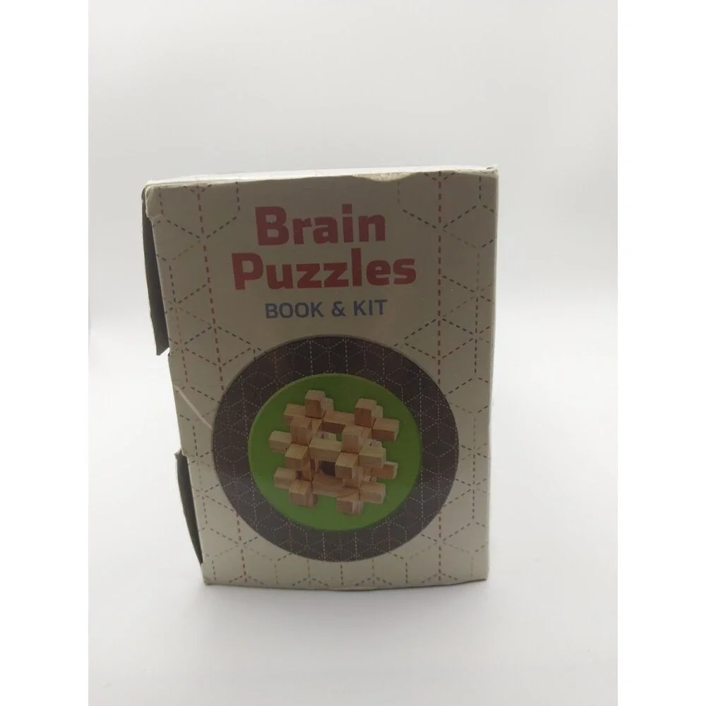 Brain Puzzles- Set Of 2 Wooden Puzzles —Mud Puddle inc. Book & Kit. New 2015 NOS